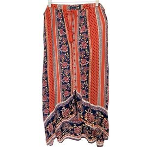 Style & Co High-Low Skirt Size M Boho Festival Hippie *Note: loose waistband*